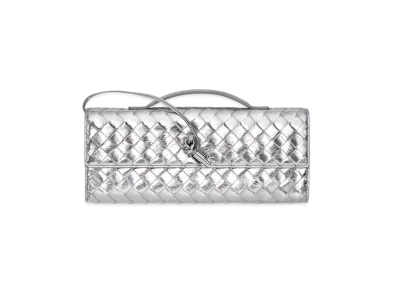 Bottega Veneta Andiamo Clutch "Silver"