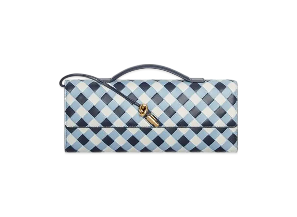 Bottega Veneta Andiamo Clutch "Abyss/Ice/White"