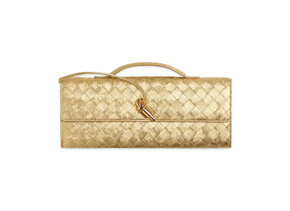 Bottega Veneta Andiamo Clutch Bag "Gold"