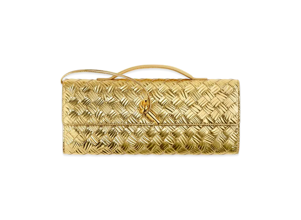 Bottega Veneta Andiamo Clutch Bag "Gold"