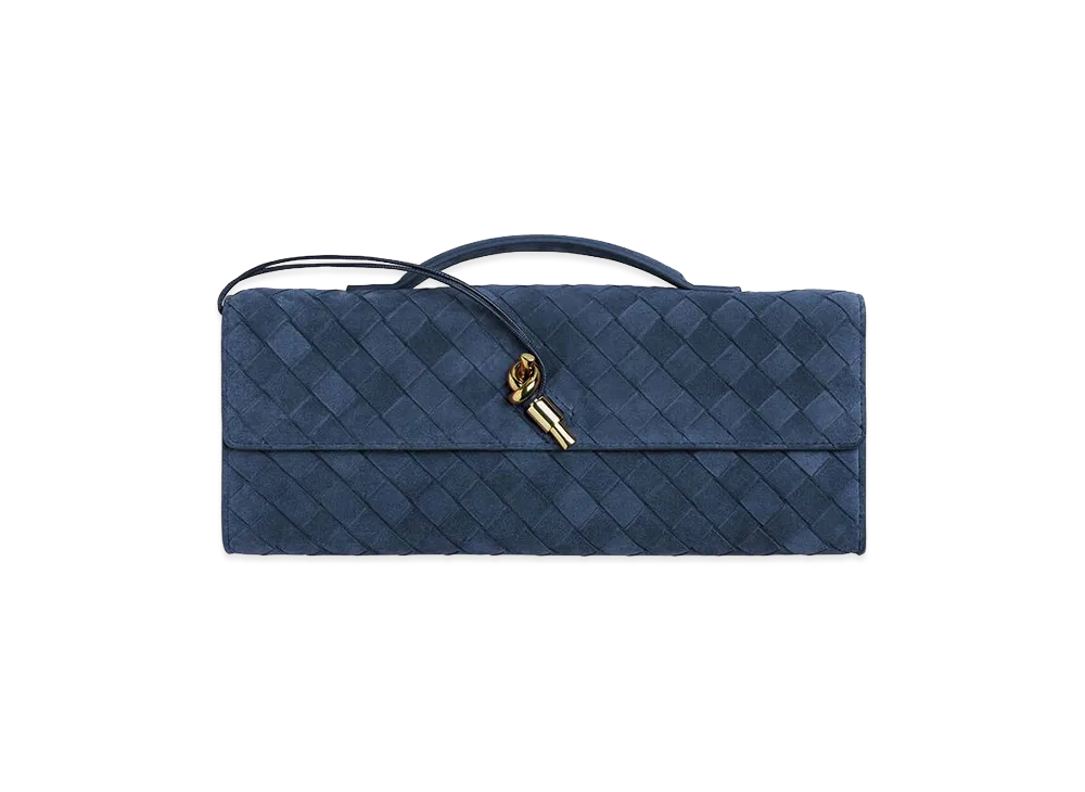 Bottega Veneta Andiamo Clutch Bag "Neptune"