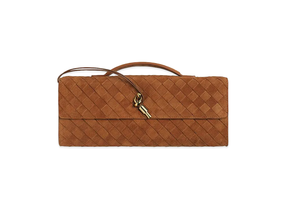 Bottega Veneta Andiamo Clutch Bag "Amber"