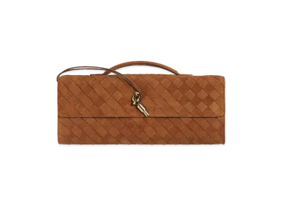 Bottega Veneta Andiamo Clutch Bag "Amber"