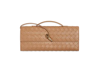 Bottega Veneta Andiamo Clutch Bag "Pale Brown"