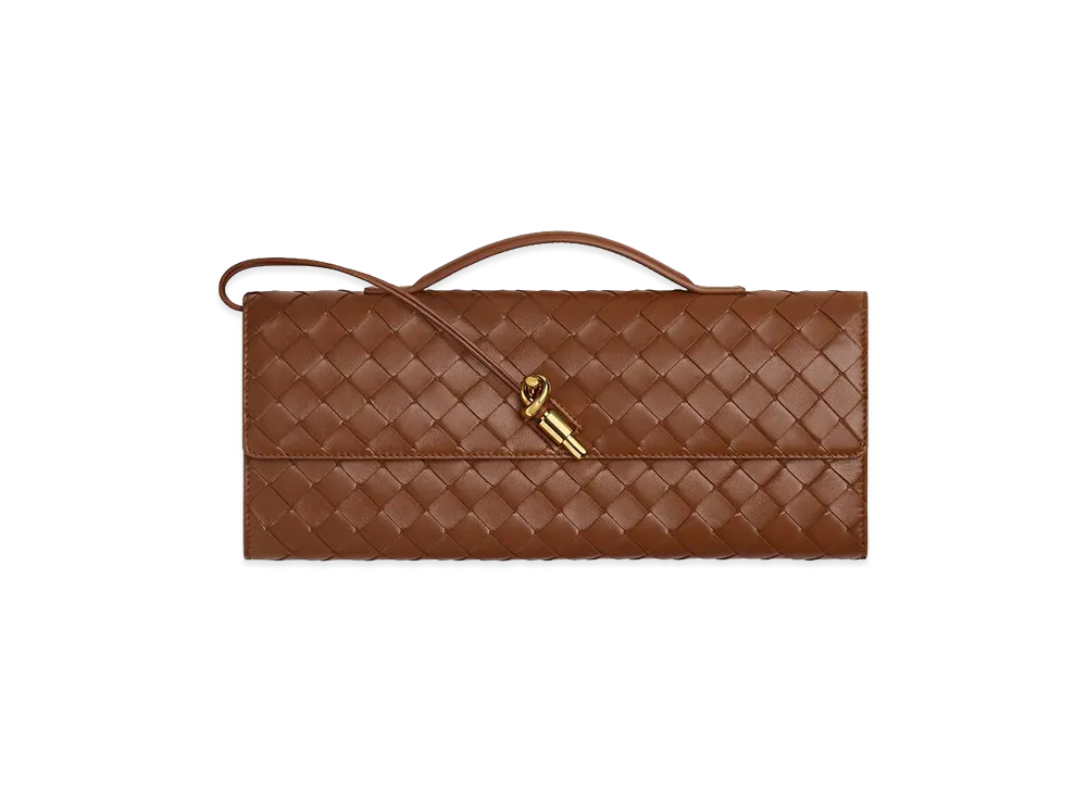 Bottega Veneta Andiamo Clutch Bag "Amber"