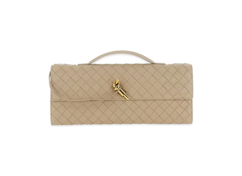 Bottega Veneta Women's Leather Andiamo Handbag "Beige"