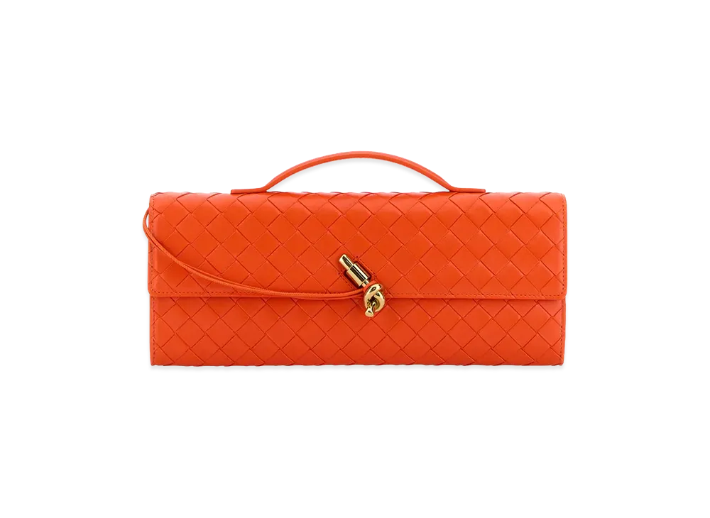 Bottega Veneta Women's Leather Andiamo Handbag "Orange"