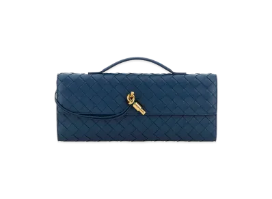 Bottega Veneta Women's Leather Andiamo Handbag "Navy Blue"