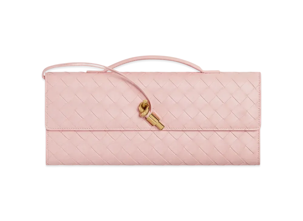 Bottega Veneta Andiamo Clutch "Rose"