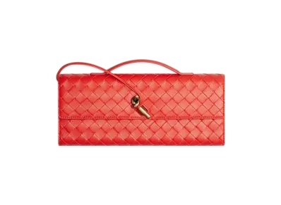 Bottega Veneta Andiamo Clutch "Cherry Tomato"