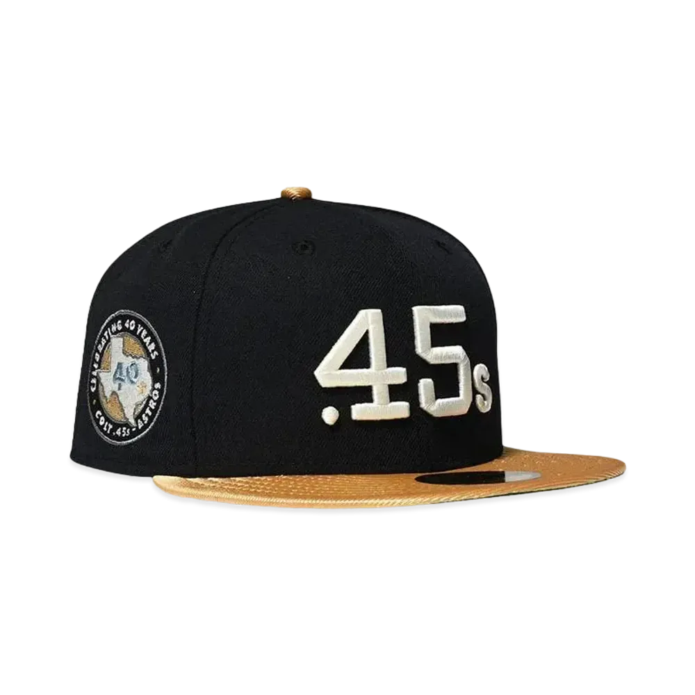 NEW ERA HOUSTON COLT 45 40TH 59FIFTY "NAVY x METALLIC GOLD x GREEN"