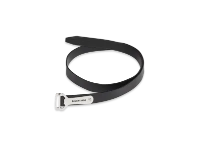 BALENCIAGA Bottle Opener D Ring Belt "Black"