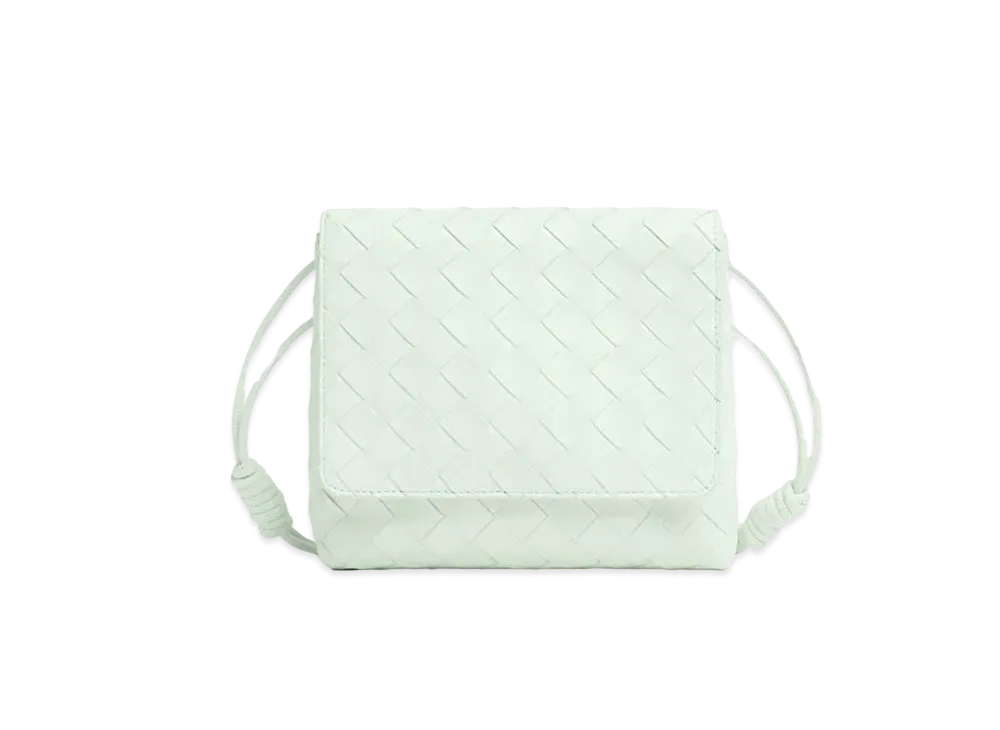 Bottega Veneta Intrecciato Woven Mini Crossbody Bag "Glacia"