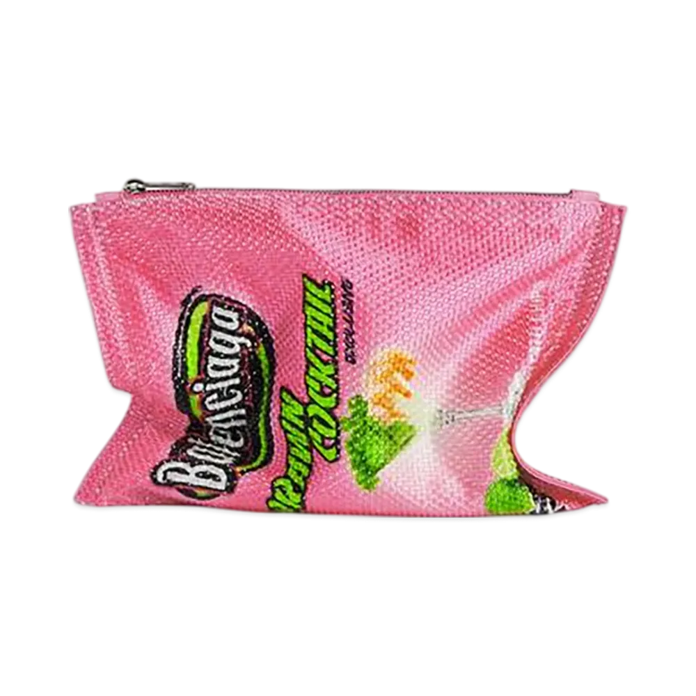 BALENCIAGA Chips Bag Small with Rhinestones "Pink"