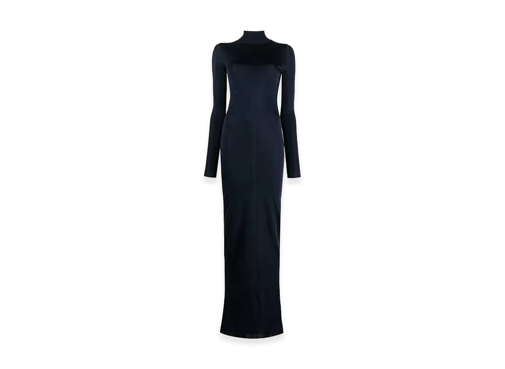 Saint Laurent Women's Long Viscose Dress "Navy"