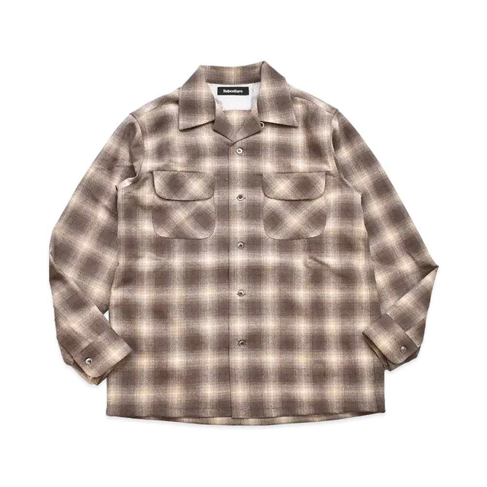SubCulture Wool Check Shirt "Purple"