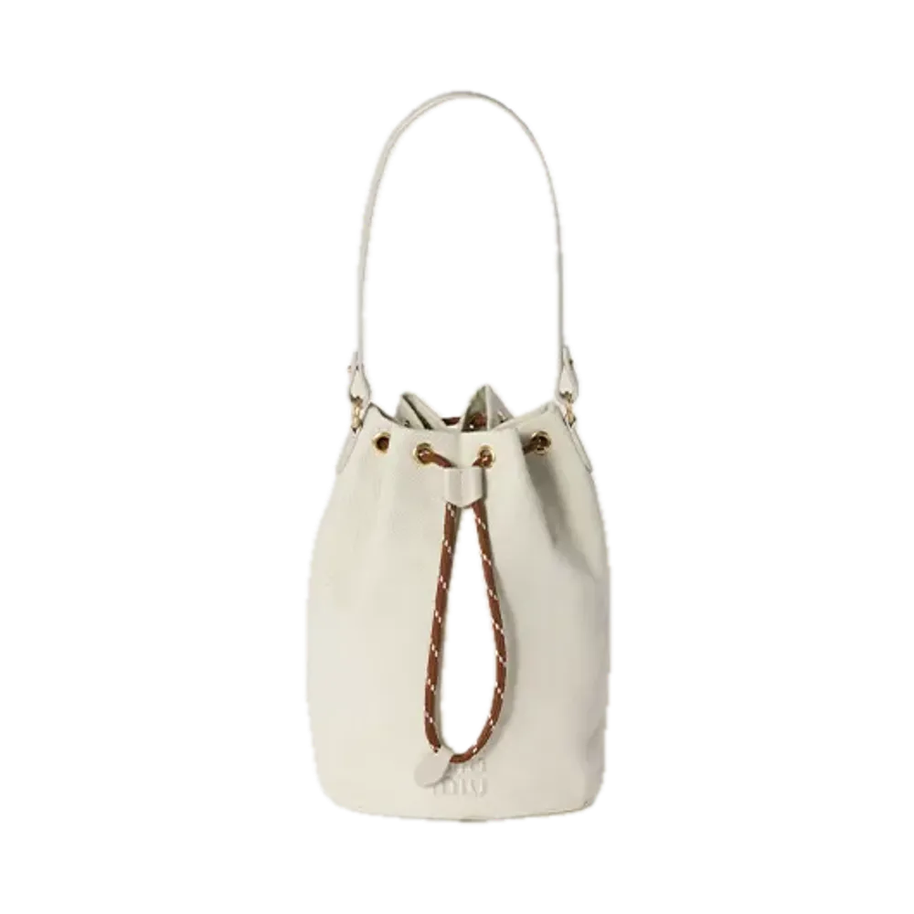 MIU MIU Gabardine Pouch "Plaster White"