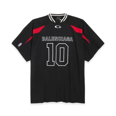 BALENCIAGA x NBA Collaboration Oversized T-Shirt "Black/Multicolor"