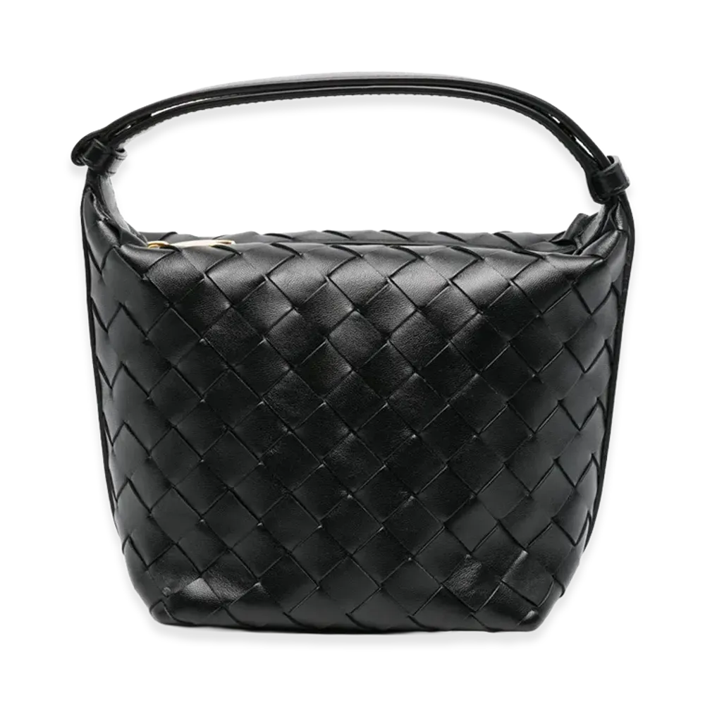Bottega Veneta Women's Leather Micro Candy Wallace Handbag "Black"
