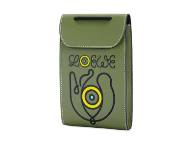 LOEWE Neck Pocket In Classic Calfskin "Khaki Green"