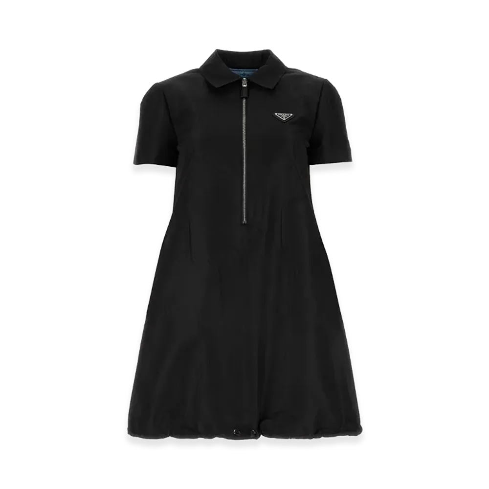 PRADA Women's Faille Mini Dress "Black"