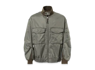 COMME des GARCONS HOMME Polyester Satin Military Jacket "Dark Khaki"