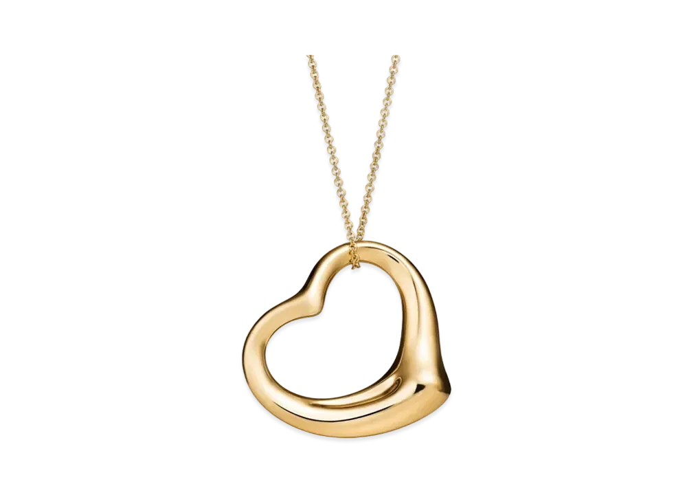 Tiffany & Co. Elsa Peretti Open Heart Pendant 50mm 18K "Yellow Gold"
