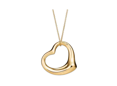 Tiffany & Co. Elsa Peretti Open Heart Pendant 50mm 18K "Yellow Gold"