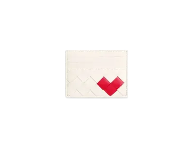 Bottega Veneta Intrecciato Credit Card Case "White/Vernis"