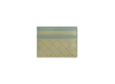 Bottega Veneta Intrecciato Credit Card Case "Travertine/New Sauge"