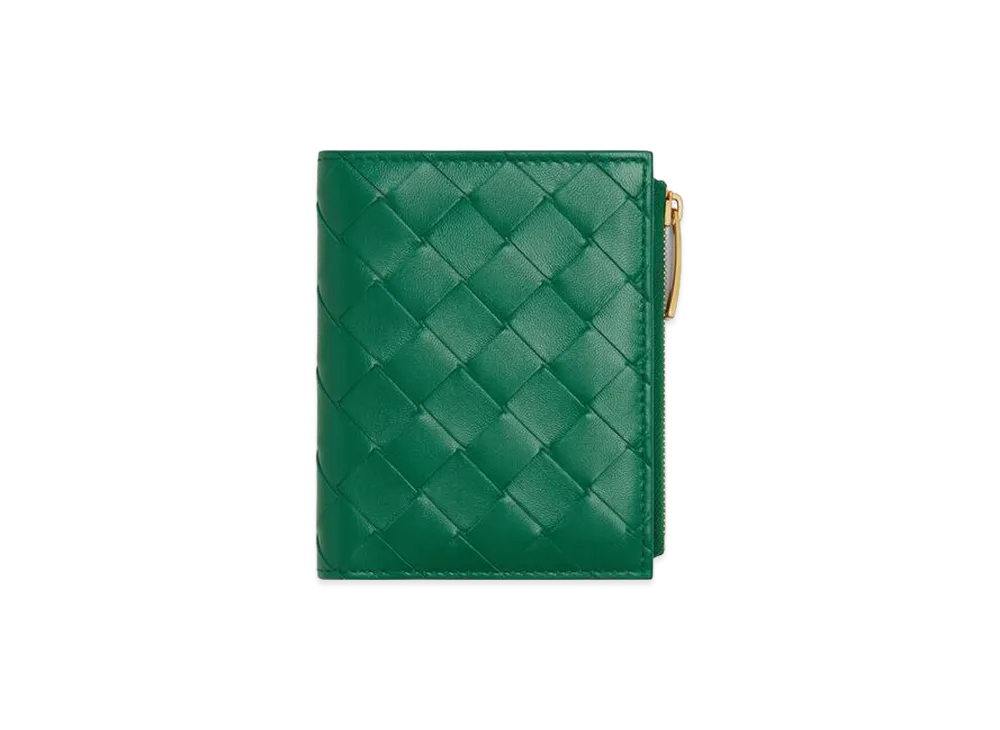 Bottega Veneta Intrecciato Small Bi-Fold Wallet "Jungle"