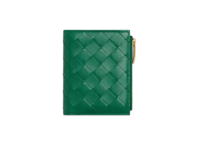 Bottega Veneta Intrecciato Small Bi-Fold Wallet "Jungle"