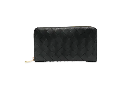 Bottega Veneta Women's Wallets Intrecciato Grande Con Zip "Black"