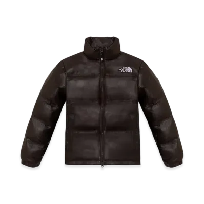 The North Face White Label Leather Nuptse RDS Down Jacket - 24FW "Brown"