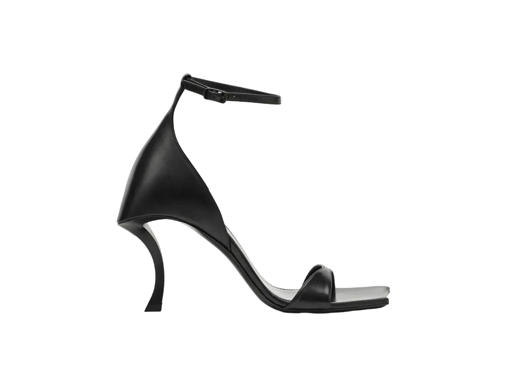 BALENCIAGA Women's Hourglass 100mm Sandal In Soft Calfskin "Black"