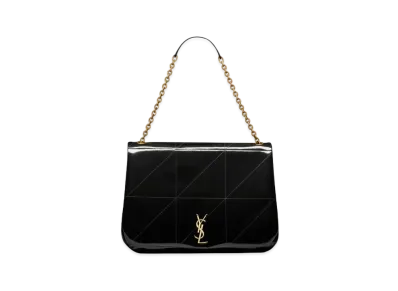 Saint Laurent Jamie 4.3 in Patent Effect Fabric "Black"