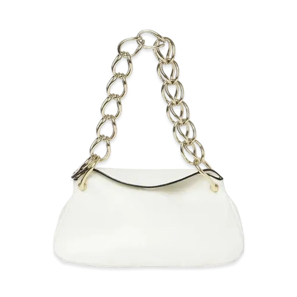 Chloe Juana Mini Bag In Supple Shiny Calfskin "White"