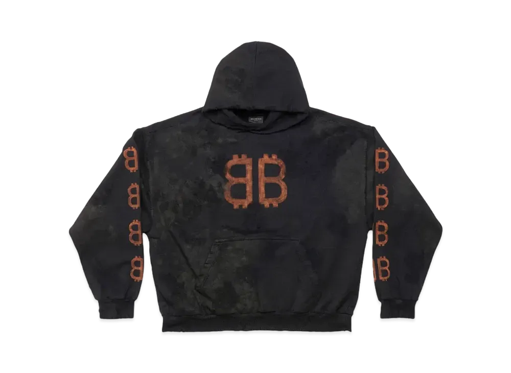 BALENCIAGA Women's Crypto Hoodie Medium Fit "Black"