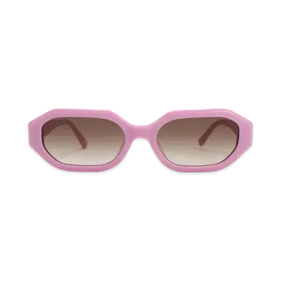 CHARLES & KEITH Gavine Recycled Acetate Oval Sunglasses "Violet"