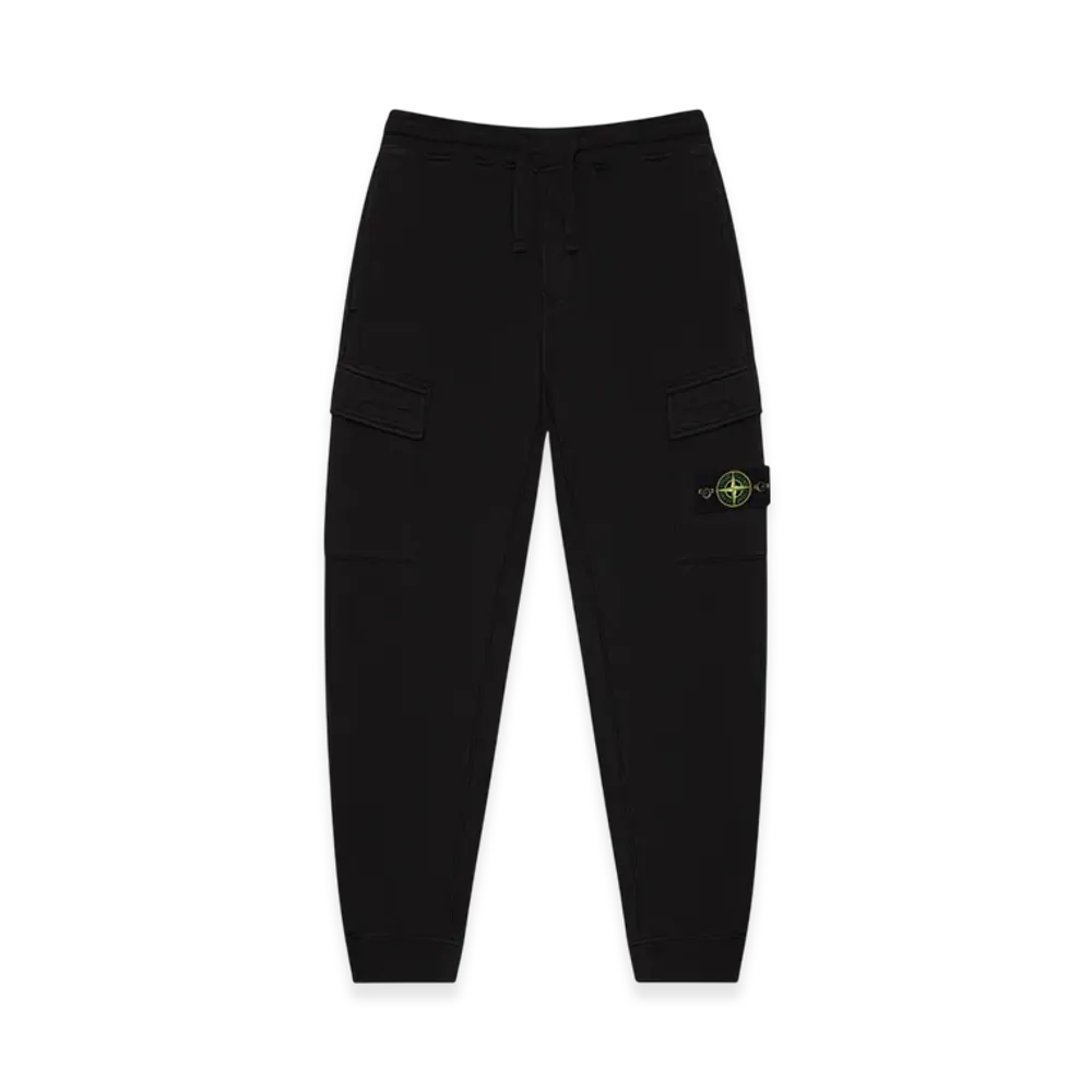 Stone Island 65251 Cotton Fleece Cargo Pants - 21SS "Black"