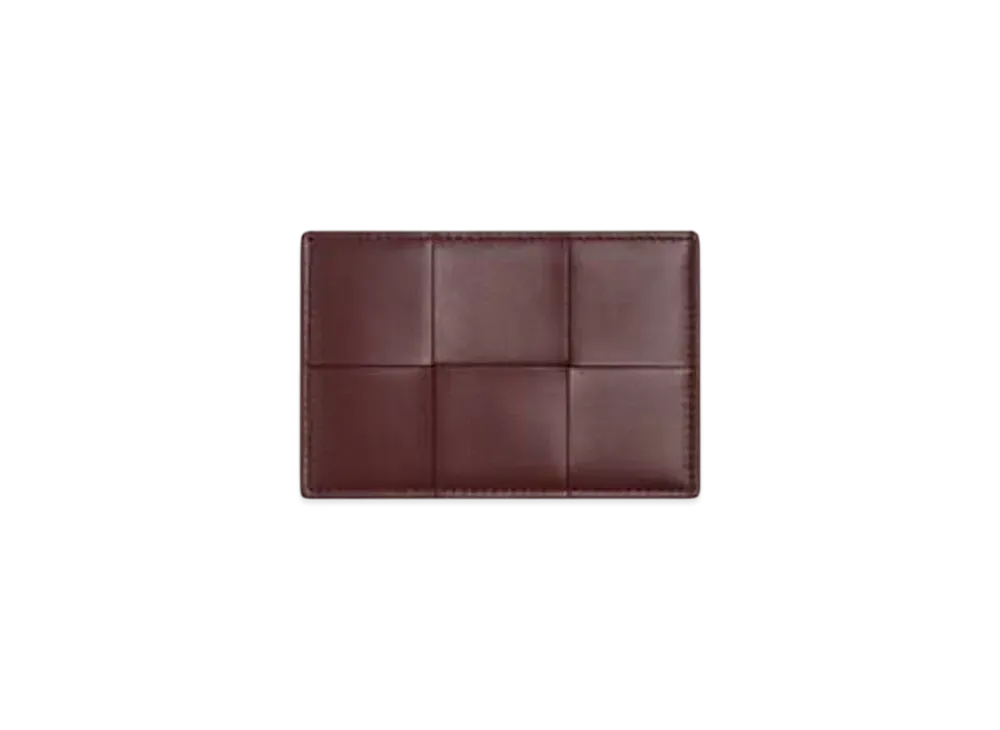 Bottega Veneta Cassette Credit Card Case "Madder Brown/Rosewood"