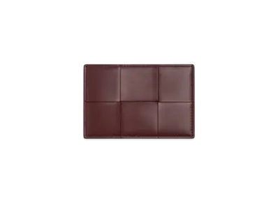Bottega Veneta Cassette Credit Card Case "Madder Brown/Rosewood"