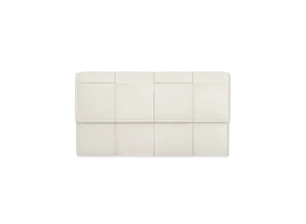 Bottega Veneta Cassette Large Flap Wallet "White"
