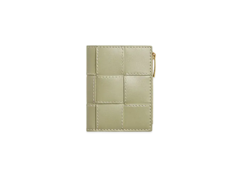 Bottega Veneta Cassette Small Bi-Fold Wallet "Travertine/Natural"