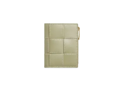 Bottega Veneta Cassette Small Bi-Fold Wallet "Travertine/Natural"