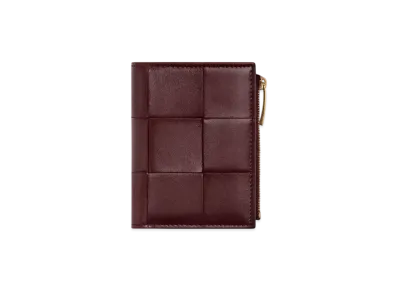 Bottega Veneta Cassette Small Bi-Fold Wallet "Madder Brown/Rosewood"