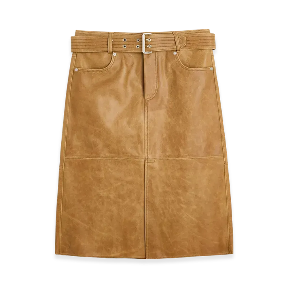 OUR LEGACY Women's Workwear Skirt "Burnt Sugar Leather"