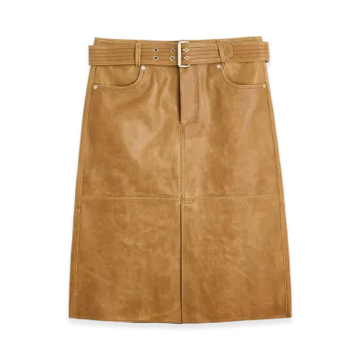 OUR LEGACY Women's Workwear Skirt "Burnt Sugar Leather"