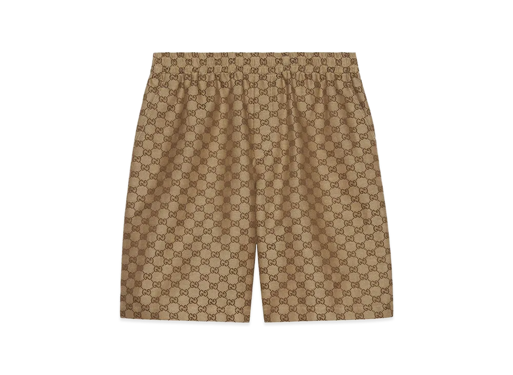 GUCCI 'GG Supreme' Bermuda Shorts - 'Gucci Lido' Line "Printed"