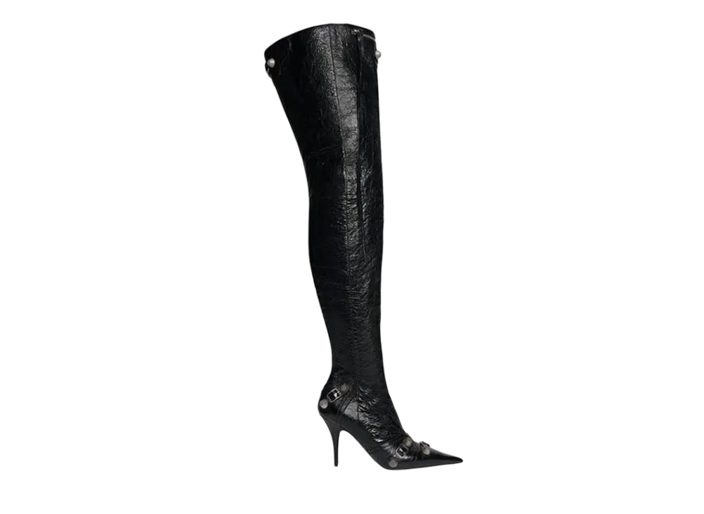 BALENCIAGA Women's Cagole 90mm Over The Knee Boot "Black"
